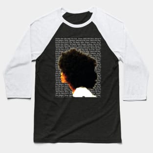 Erykah Badu and 20 Song List Baseball T-Shirt